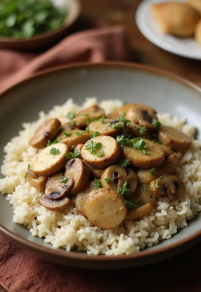 30 Garlic Chicken and Rice Recipes That Are Flavor-Packed Comfort 13 30 Garlic Chicken and Rice Recipes That Are Flavor-Packed Comfort - 12. Garlic Mushroom Chicken and Rice