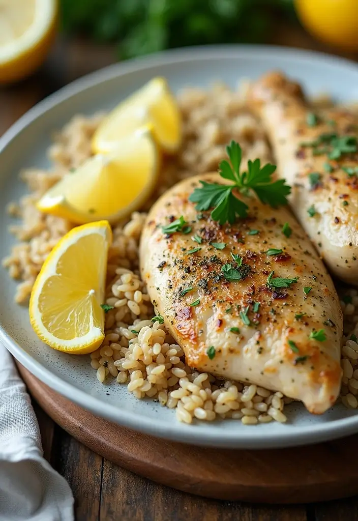 30 Garlic Chicken and Rice Recipes That Are Flavor-Packed Comfort 14 30 Garlic Chicken and Rice Recipes That Are Flavor-Packed Comfort - 13. Garlic Lemon Herb Chicken with Wild Rice