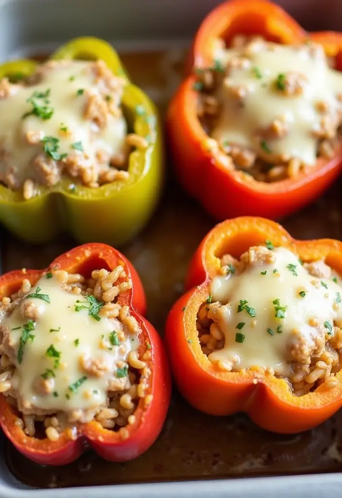 30 Garlic Chicken and Rice Recipes That Are Flavor-Packed Comfort 16 30 Garlic Chicken and Rice Recipes That Are Flavor-Packed Comfort - 15. Garlic Chicken and Rice Stuffed Peppers