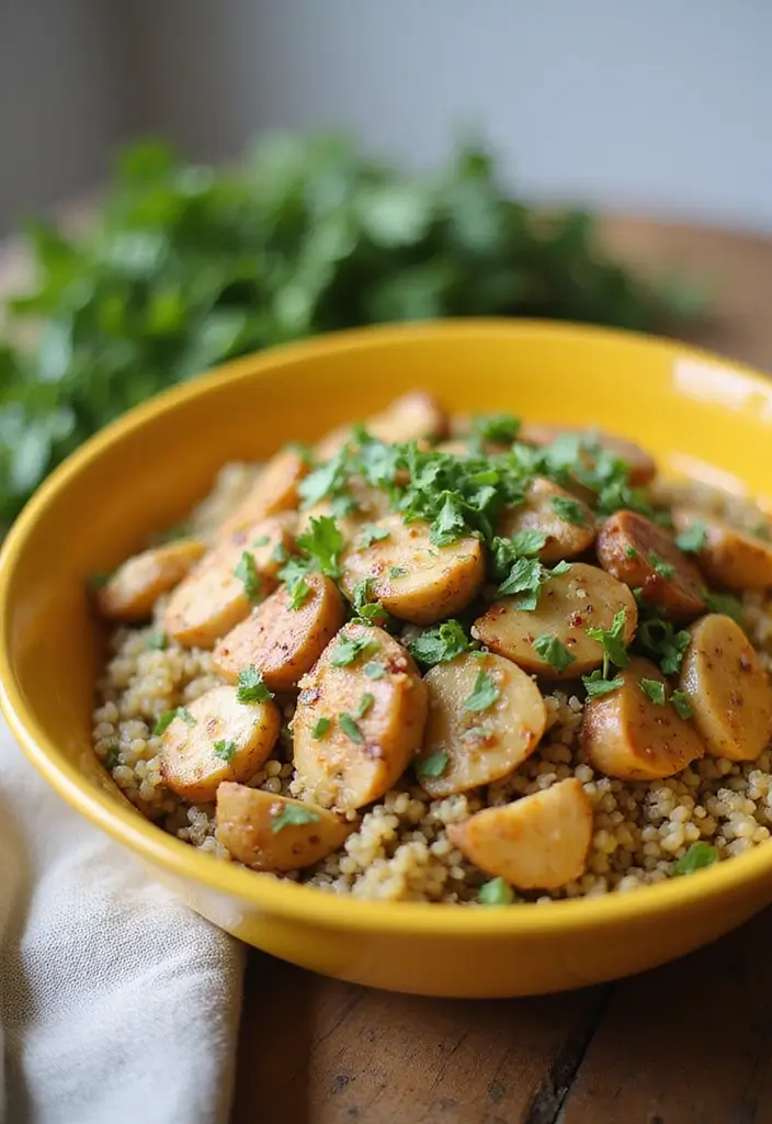 30 Garlic Chicken and Rice Recipes That Are Flavor-Packed Comfort 22 30 Garlic Chicken and Rice Recipes That Are Flavor-Packed Comfort - 21. Garlic Chicken and Rice Quinoa Bowl