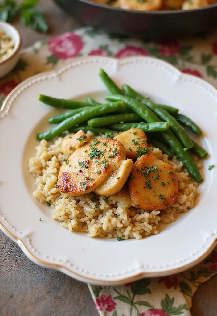 30 Garlic Chicken and Rice Recipes That Are Flavor-Packed Comfort 31 30 Garlic Chicken and Rice Recipes That Are Flavor-Packed Comfort - 30. Garlic Chicken and Rice with Green Beans