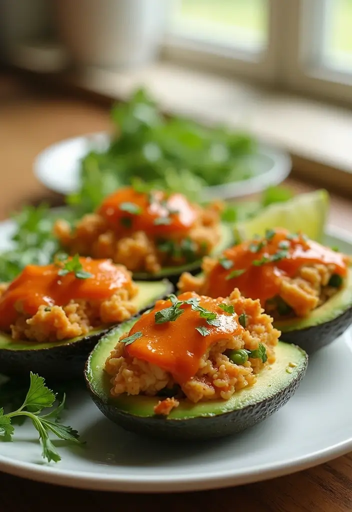 30 Healthy Buffalo Chicken Recipes That Are Clean & Delicious 24 30 Healthy Buffalo Chicken Recipes That Are Clean & Delicious - 23. Buffalo Chicken Stuffed Avocados