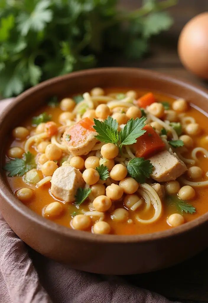 30 Homestyle Chicken Noodle Soup Recipes That Feel Like Grandma’s - 16. Chickpea Chicken Noodle Soup