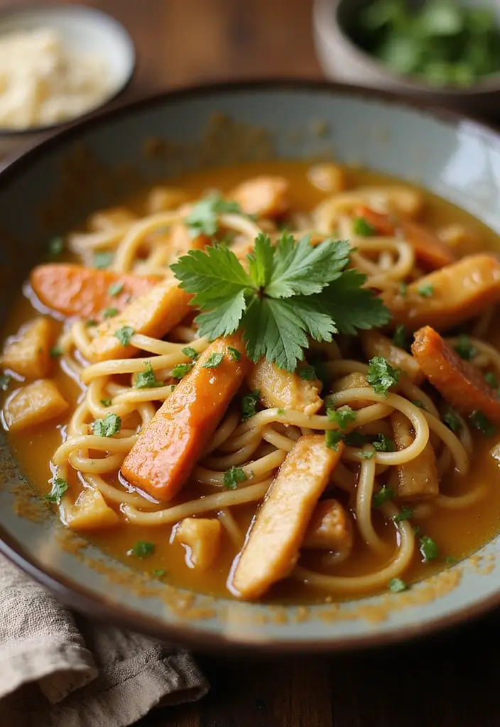 30 Homestyle Chicken Noodle Soup Recipes That Feel Like Grandma’s - 19. Honey Garlic Chicken Noodle Soup