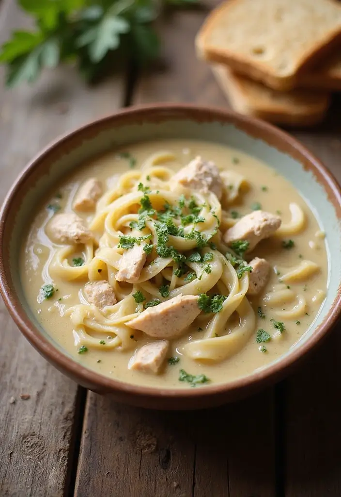 30 Homestyle Chicken Noodle Soup Recipes That Feel Like Grandma’s - 2. Creamy Chicken Noodle Soup