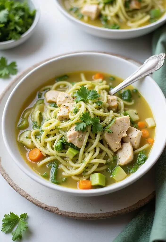 30 Homestyle Chicken Noodle Soup Recipes That Feel Like Grandma’s - 29. Zucchini Noodle Chicken Soup