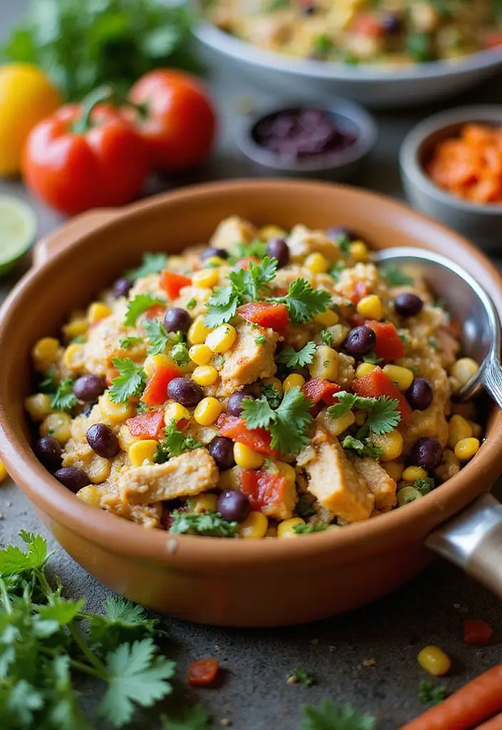 30 Hot Chicken Salad Casserole Recipes That Feel Retro & Delicious - 13. Southwestern Chicken Salad Casserole