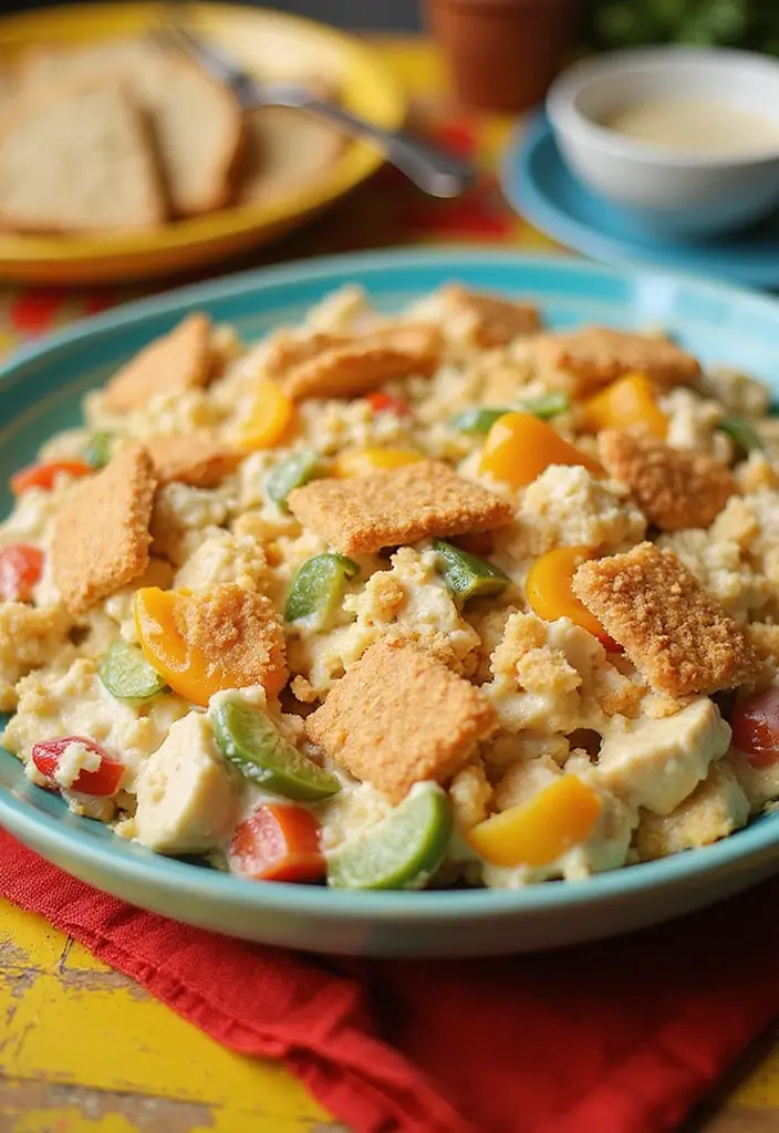 30 Hot Chicken Salad Casserole Recipes That Feel Retro & Delicious - 2. Creamy Ranch Chicken Salad Casserole