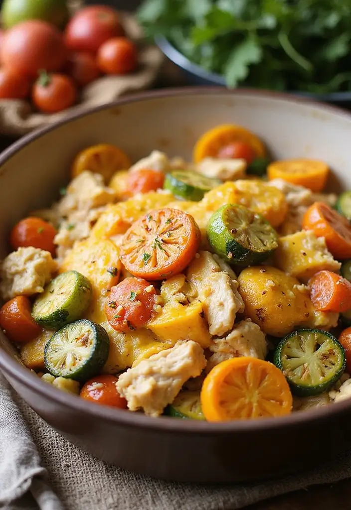 30 Hot Chicken Salad Casserole Recipes That Feel Retro & Delicious - 30. Chicken Salad Casserole with Roasted Vegetables