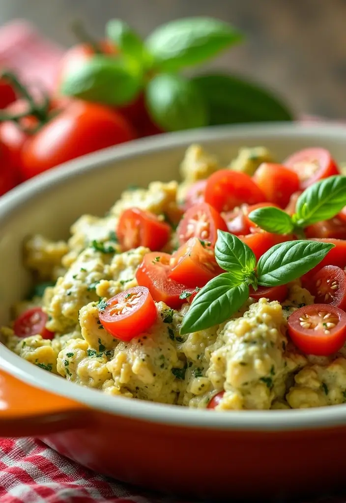 30 Hot Chicken Salad Casserole Recipes That Feel Retro & Delicious - 9. Pesto Chicken Salad Casserole