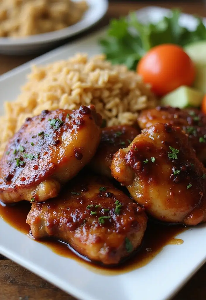 30 How to Cook Chicken Thighs Recipes That Stay Moist & Crispy - 11. Soy Sauce and Brown Sugar Chicken Thighs