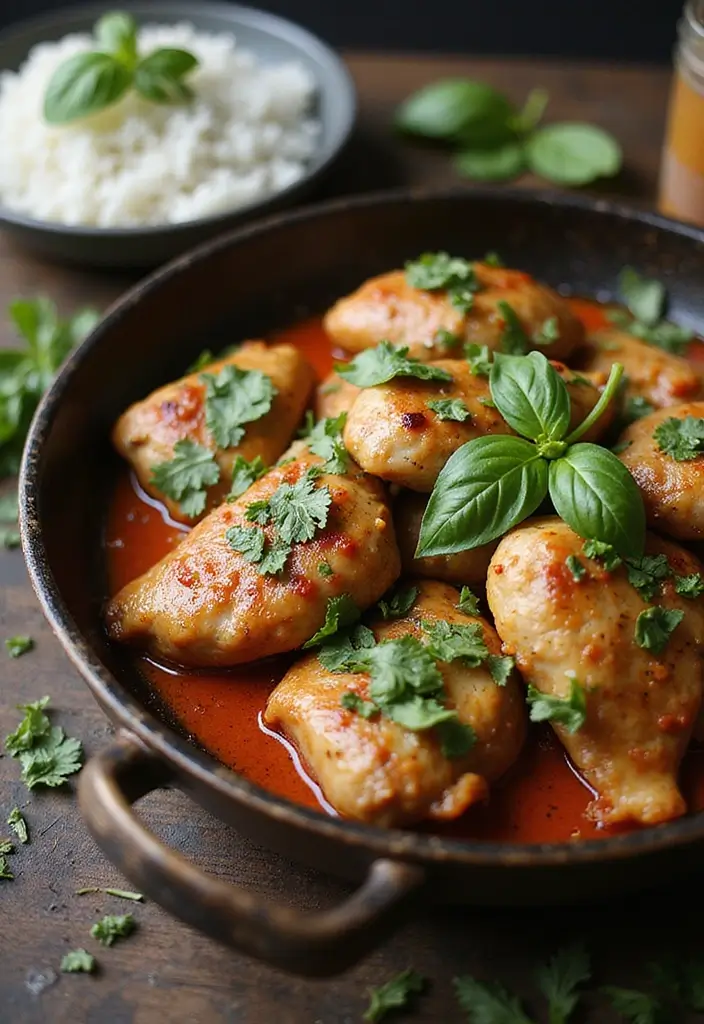 30 How to Cook Chicken Thighs Recipes That Stay Moist & Crispy - 12. Thai Basil Chicken Thighs