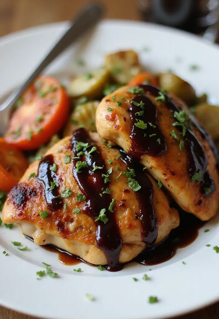 30 How to Cook Chicken Thighs Recipes That Stay Moist & Crispy - 13. Balsamic Glazed Chicken Thighs