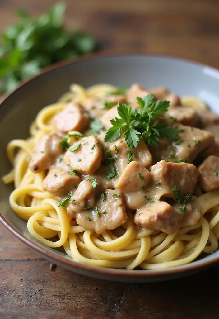 30 Leftover Fried Chicken Recipes That Feel Brand New - 18. Chicken Stroganoff