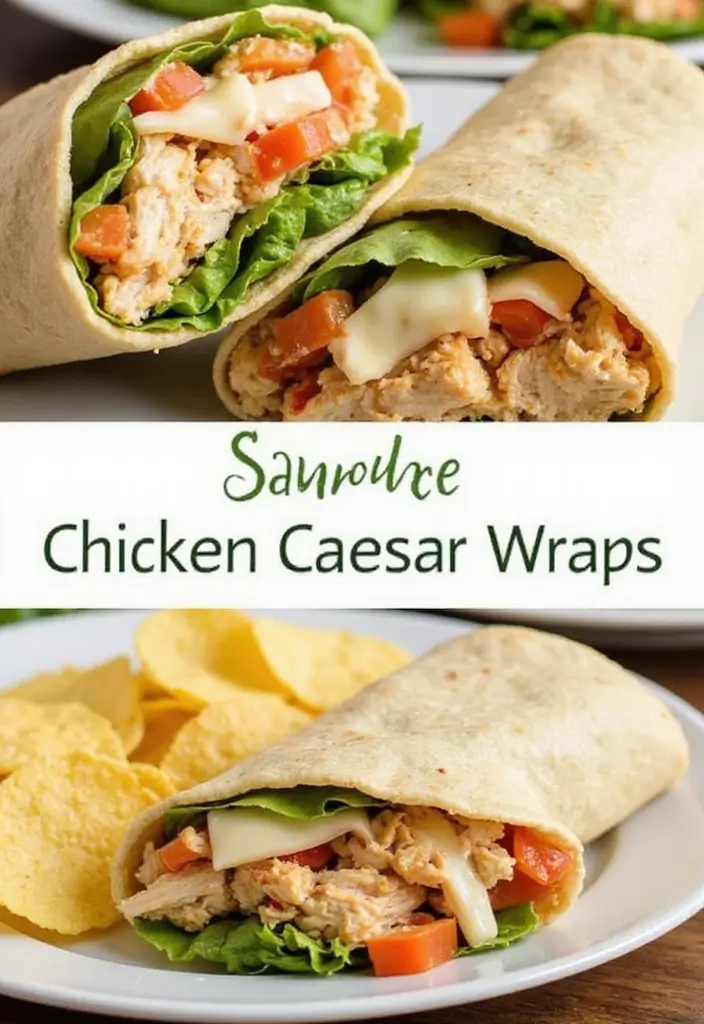 30 Leftover Fried Chicken Recipes That Feel Brand New - 20. Chicken Caesar Wraps