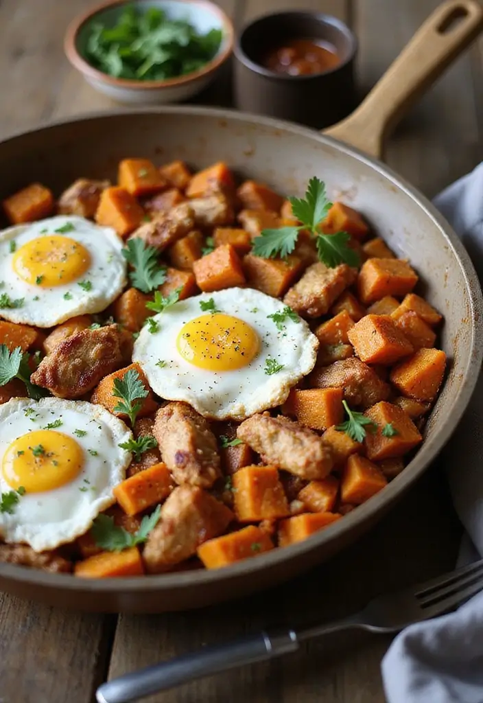 30 Leftover Fried Chicken Recipes That Feel Brand New - 23. Chicken and Sweet Potato Hash