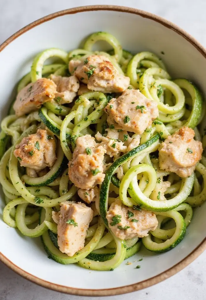 30 Leftover Fried Chicken Recipes That Feel Brand New - 25. Chicken and Zucchini Noodles