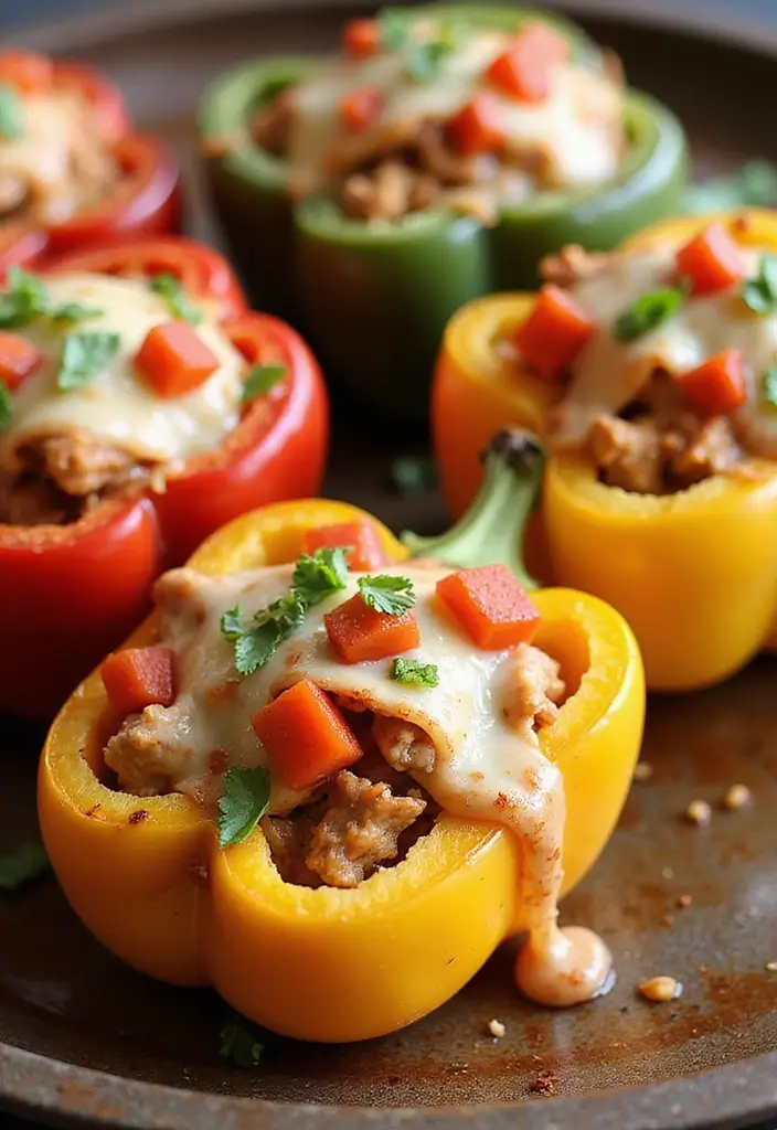 30 Leftover Fried Chicken Recipes That Feel Brand New - 29. Chicken Stuffed Peppers