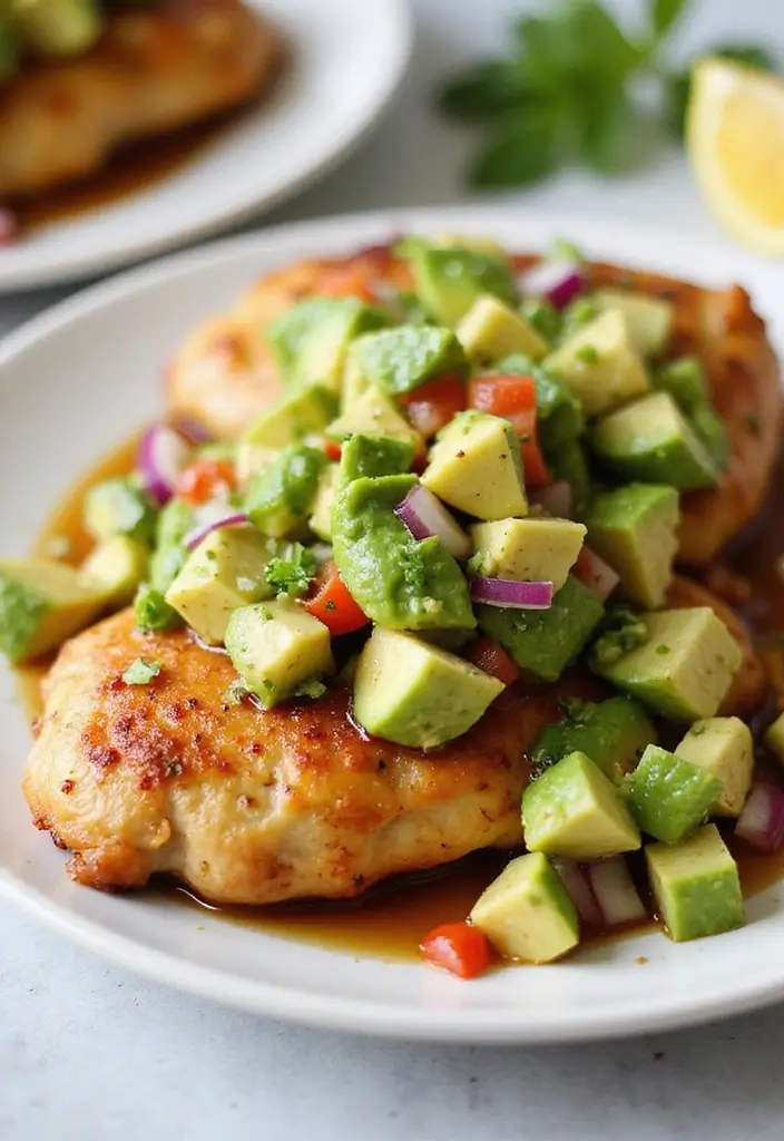 30 Lemon Pepper Chicken Thighs Recipes That Are Quick & Tasty - 8. Lemon Pepper Chicken Thighs with Avocado Salsa