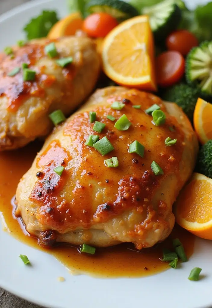 30 Low Carb Chicken Thigh Recipes That Are Easy and Satisfying 16 30 Low Carb Chicken Thigh Recipes That Are Easy and Satisfying - 15. Orange Ginger Chicken Thighs