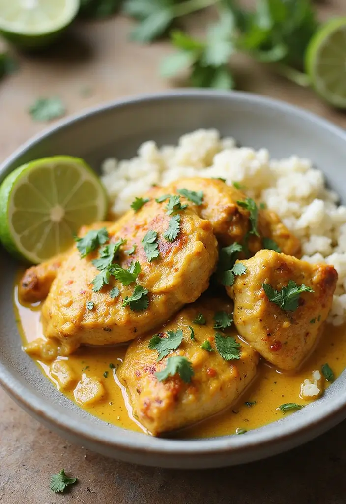 30 Low Carb Chicken Thigh Recipes That Are Easy and Satisfying 7 30 Low Carb Chicken Thigh Recipes That Are Easy and Satisfying - 6. Coconut Curry Chicken Thighs