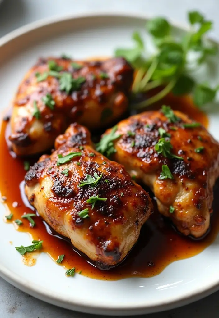 30 Low Carb Chicken Thigh Recipes That Are Easy and Satisfying 8 30 Low Carb Chicken Thigh Recipes That Are Easy and Satisfying - 7. Balsamic Glazed Chicken Thighs