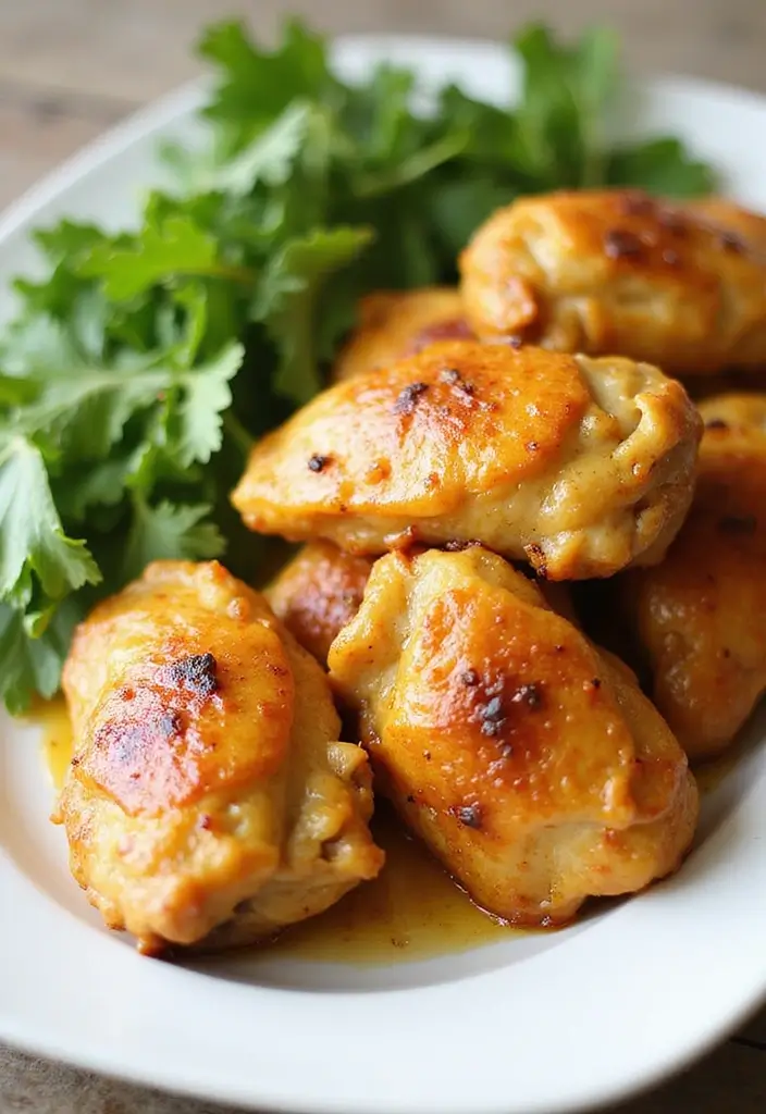 30 Low Carb Chicken Thigh Recipes That Are Easy and Satisfying 9 30 Low Carb Chicken Thigh Recipes That Are Easy and Satisfying - 8. Honey Mustard Chicken Thighs