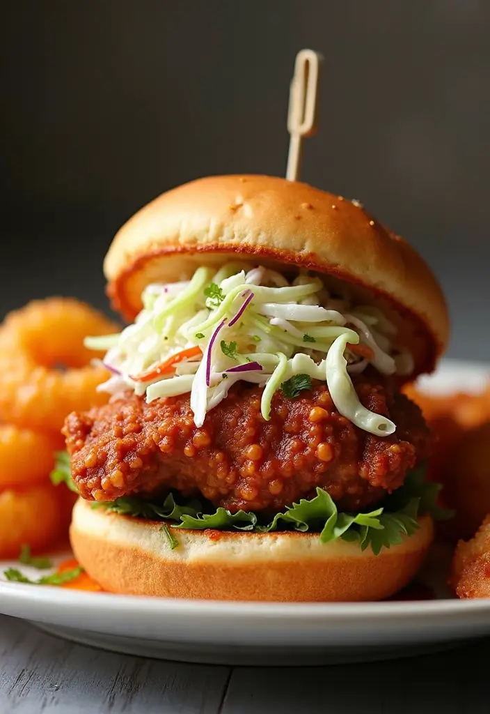 30 Nashville Hot Chicken Sandwich Recipes That Are Crispy & Spicy 11 30 Nashville Hot Chicken Sandwich Recipes That Are Crispy & Spicy - 10. Nashville Hot Chicken Sandwich with Coleslaw
