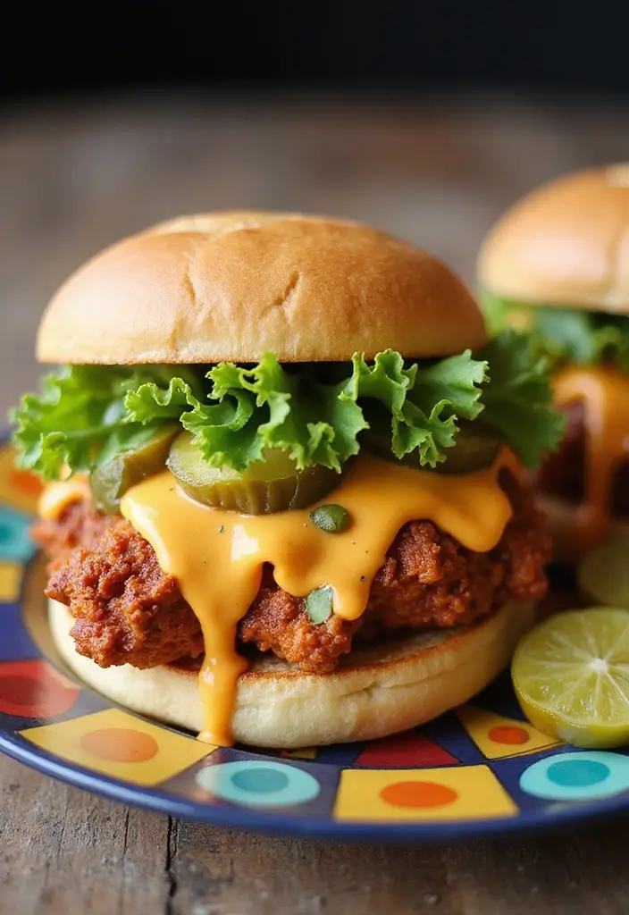 30 Nashville Hot Chicken Sandwich Recipes That Are Crispy & Spicy 13 30 Nashville Hot Chicken Sandwich Recipes That Are Crispy & Spicy - 12. Nashville Hot Chicken Sandwich with Pimento Cheese
