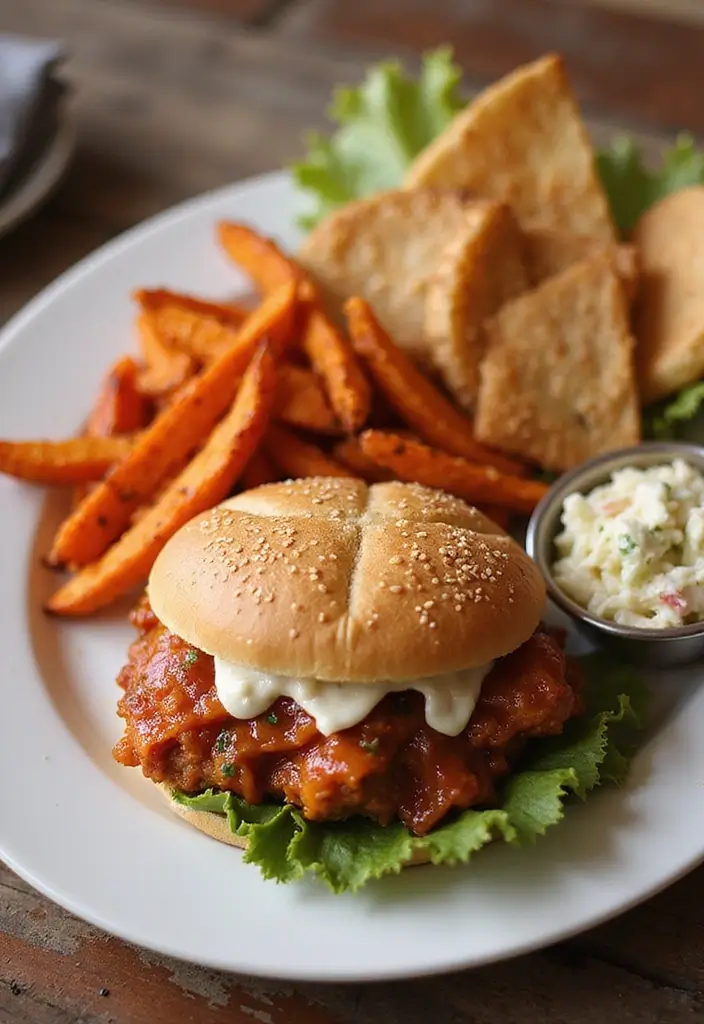 30 Nashville Hot Chicken Sandwich Recipes That Are Crispy & Spicy 23 30 Nashville Hot Chicken Sandwich Recipes That Are Crispy & Spicy - 22. Nashville Hot Chicken Sandwich with Sweet Potatoes