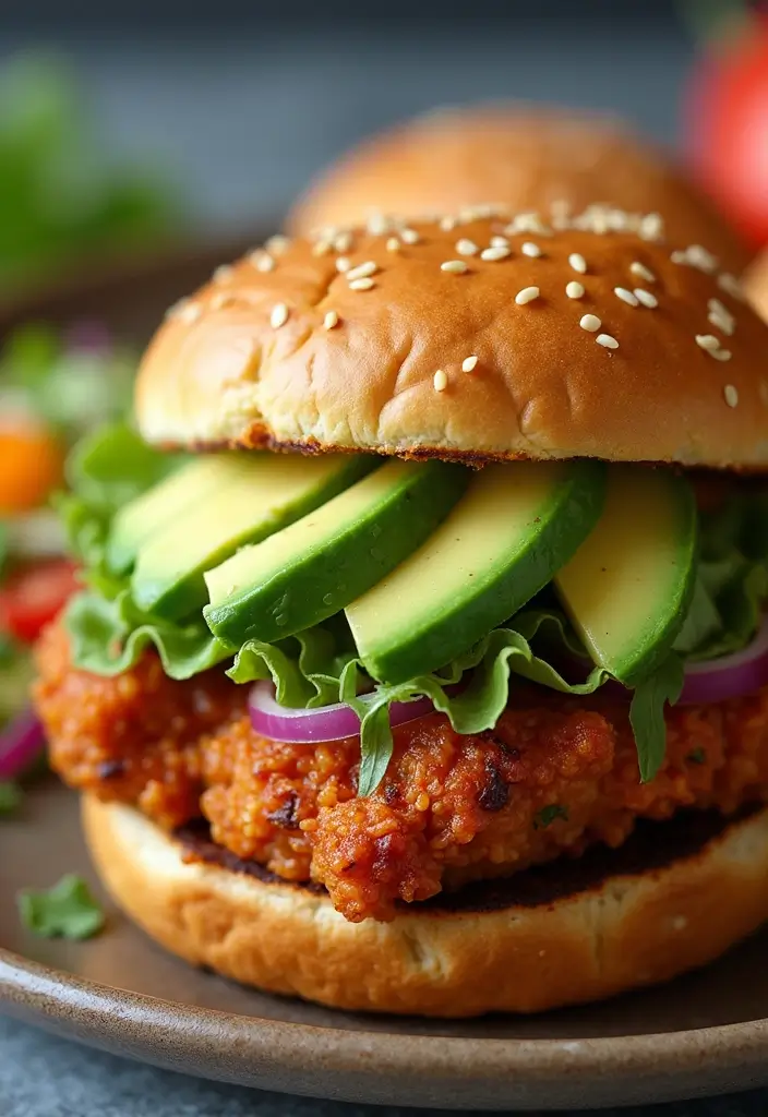 30 Nashville Hot Chicken Sandwich Recipes That Are Crispy & Spicy 5 30 Nashville Hot Chicken Sandwich Recipes That Are Crispy & Spicy - 4. Nashville Hot Chicken Sandwich with Avocado