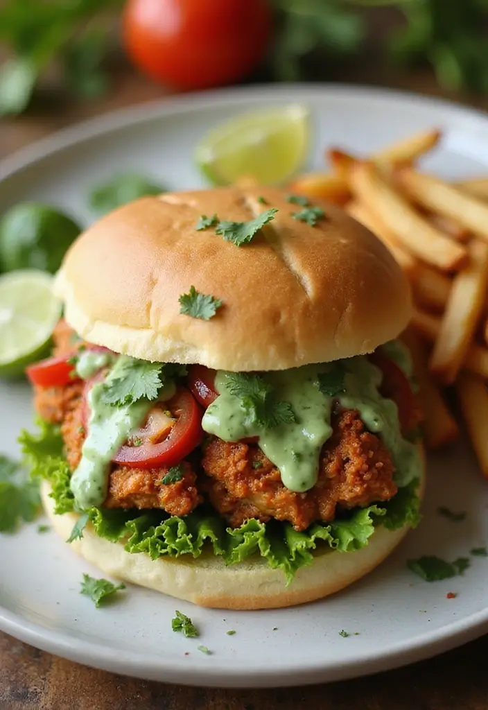 30 Nashville Hot Chicken Sandwich Recipes That Are Crispy & Spicy 9 30 Nashville Hot Chicken Sandwich Recipes That Are Crispy & Spicy - 8. Nashville Hot Chicken Sandwich with Cilantro Lime Sauce