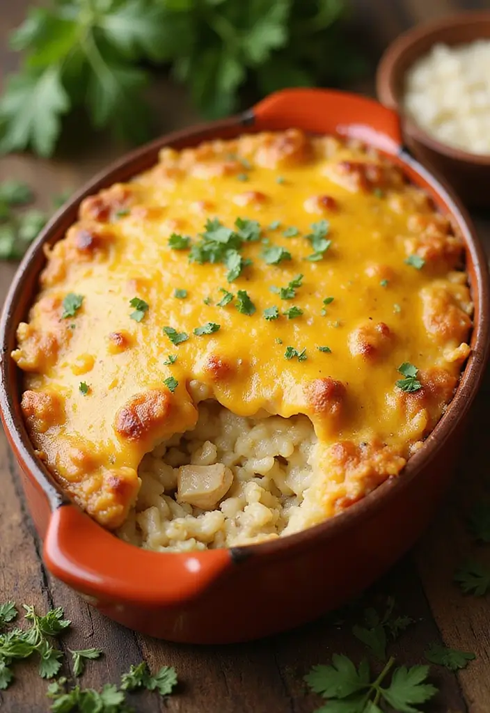 28 Easy Chicken Casserole Recipes with 4 Ingredients or Less 2 28 Easy Chicken Casserole Recipes with 4 Ingredients or Less - 1. Cheesy Chicken and Rice Casserole