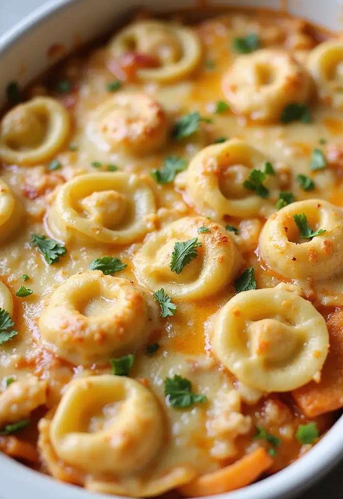 28 Easy Chicken Casserole Recipes with 4 Ingredients or Less 17 28 Easy Chicken Casserole Recipes with 4 Ingredients or Less - 16. Chicken and Cheese Tortellini Casserole
