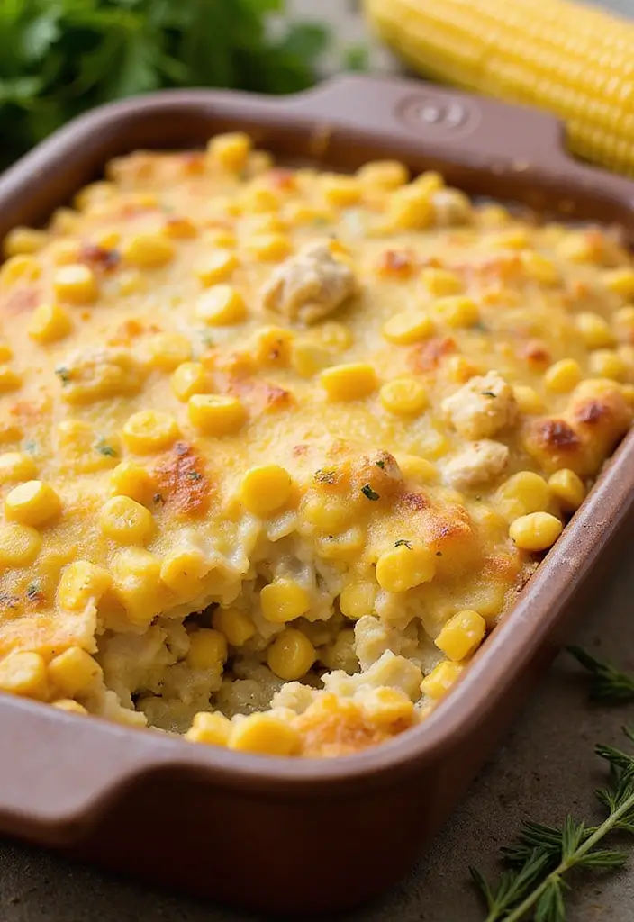 28 Easy Chicken Casserole Recipes with 4 Ingredients or Less 27 28 Easy Chicken Casserole Recipes with 4 Ingredients or Less - 26. Chicken and Corn Casserole