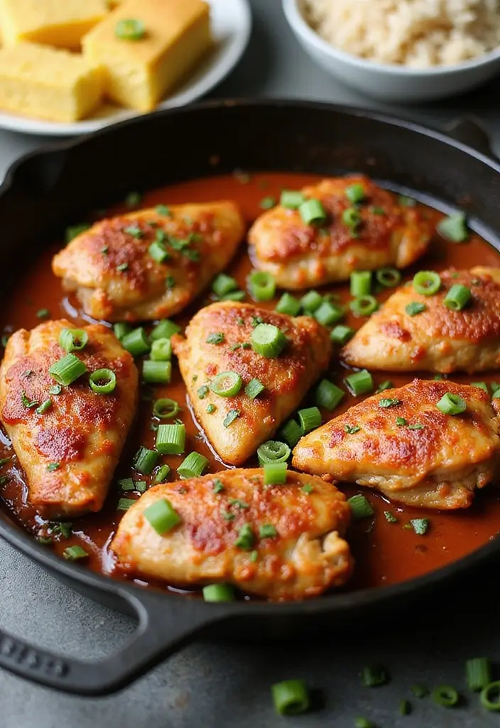 30 Cast Iron Chicken Thighs Recipes for Crispy Skillet Flavor - 12. Cajun Chicken Thighs