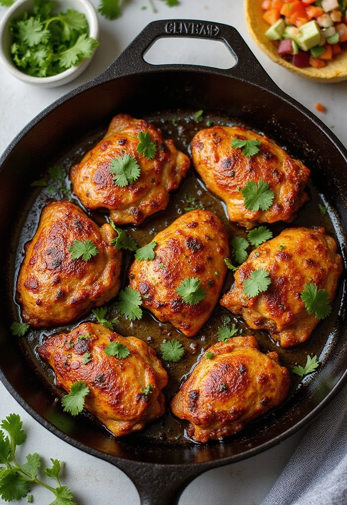 30 Cast Iron Chicken Thighs Recipes for Crispy Skillet Flavor - 15. Smoky Chipotle Chicken Thighs