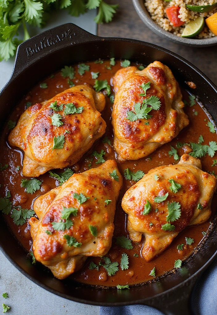 30 Cast Iron Chicken Thighs Recipes for Crispy Skillet Flavor - 19. Chipotle Honey Chicken Thighs