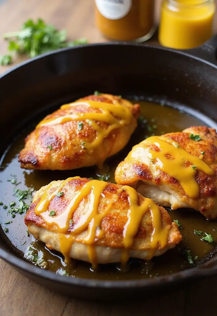 30 Cast Iron Chicken Thighs Recipes for Crispy Skillet Flavor - 2. Honey Mustard Chicken Thighs