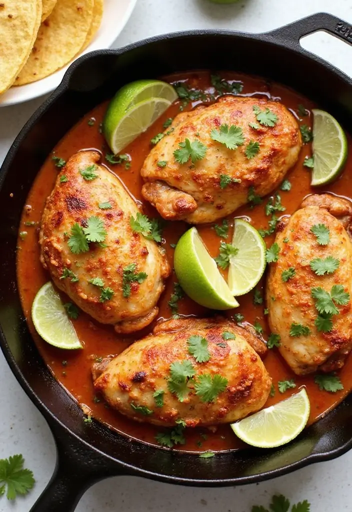 30 Cast Iron Chicken Thighs Recipes for Crispy Skillet Flavor - 21. Chili Lime Chicken Thighs