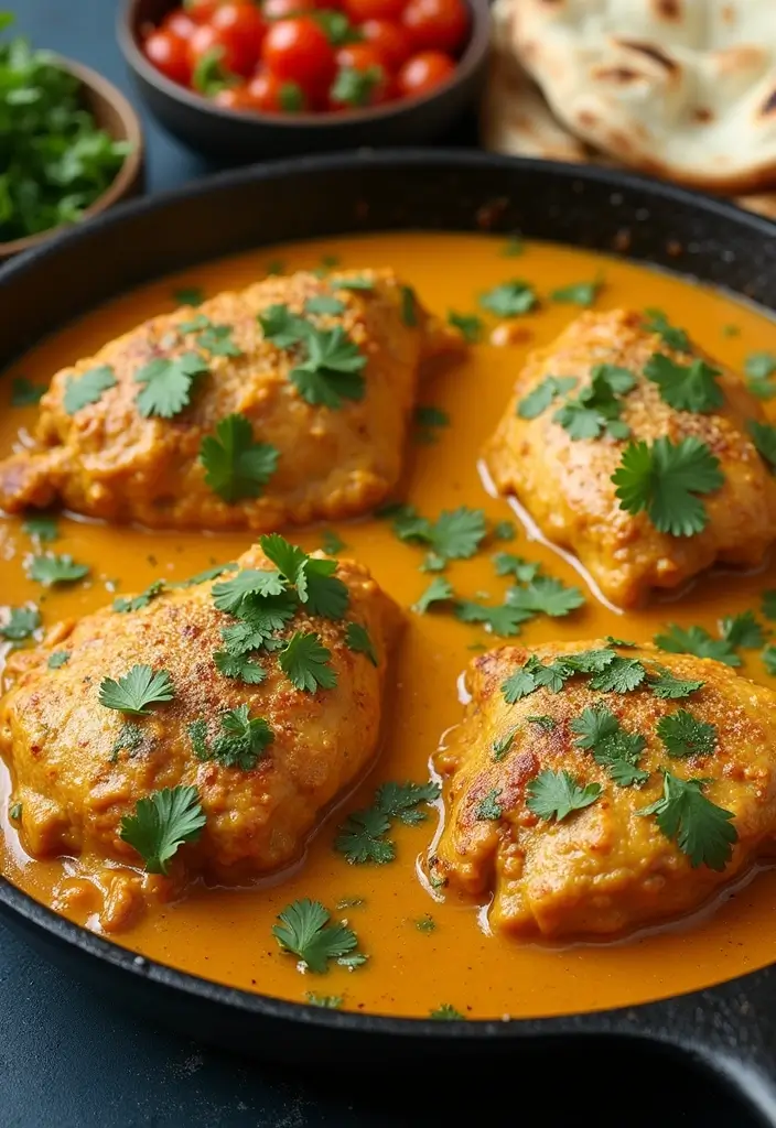 30 Cast Iron Chicken Thighs Recipes for Crispy Skillet Flavor - 24. Curry Coconut Chicken Thighs