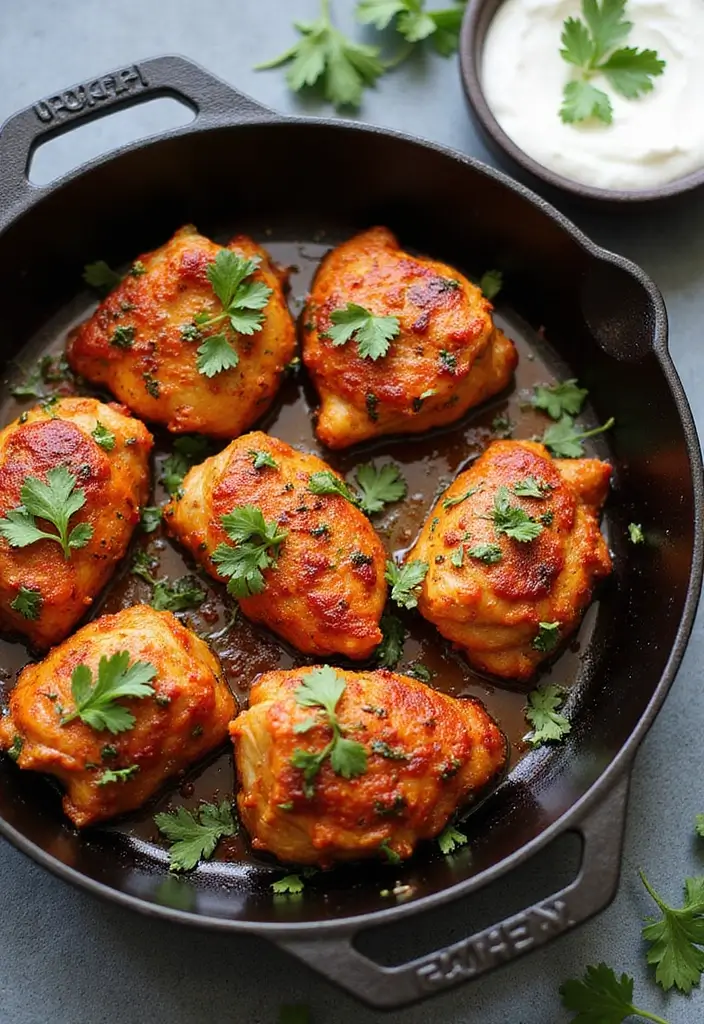 30 Cast Iron Chicken Thighs Recipes for Crispy Skillet Flavor - 3. Spicy Paprika Chicken Thighs