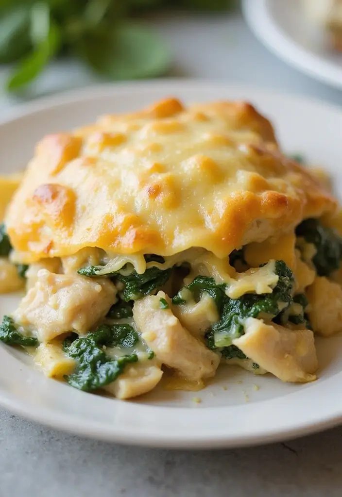 30 Mexican Chicken Casserole Recipes That Feed a Crowd - 15. Chicken and Spinach Casserole