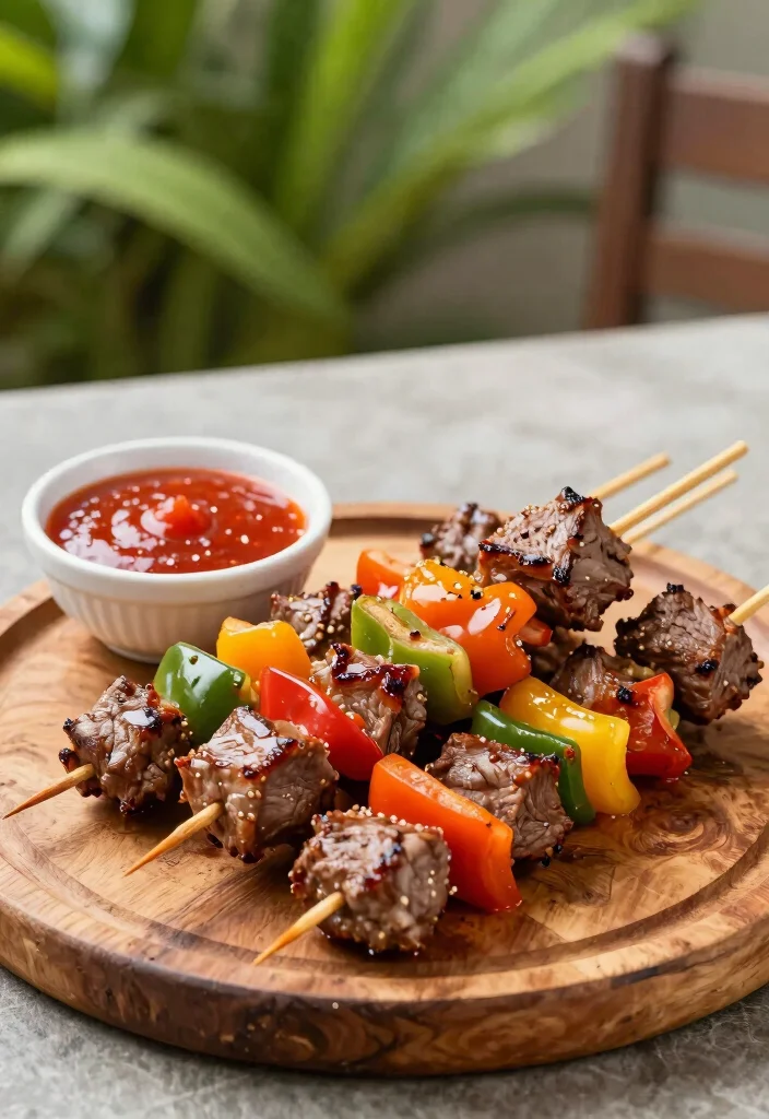 16 Asian Ground Beef Recipes: Savory Fast and Satisfying - 10. Sweet and Sour Beef Skewers 1
