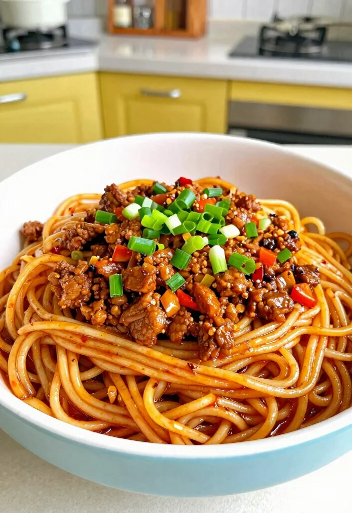 16 Asian Ground Beef Recipes: Savory Fast and Satisfying - 11. Beef Szechuan Noodles 1