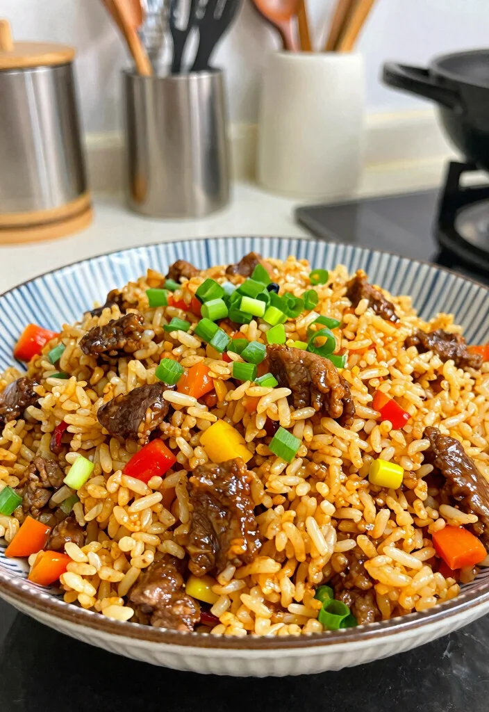 16 Asian Ground Beef Recipes: Savory Fast and Satisfying - 12. Miso Beef Fried Rice 1