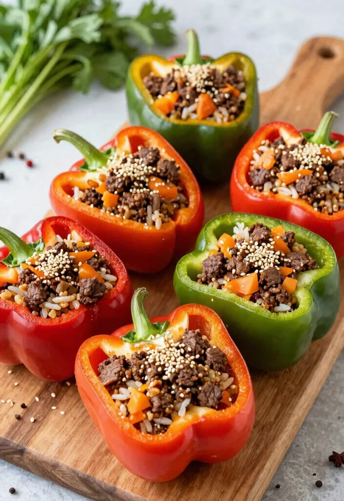 16 Asian Ground Beef Recipes: Savory Fast and Satisfying - 15. Asian Beef Stuffed Peppers 1