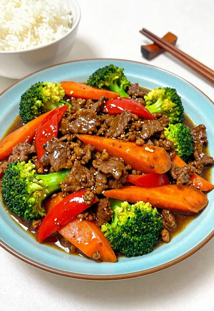 16 Asian Ground Beef Recipes: Savory Fast and Satisfying - 8. Beef and Vegetable Stir-Fry 1