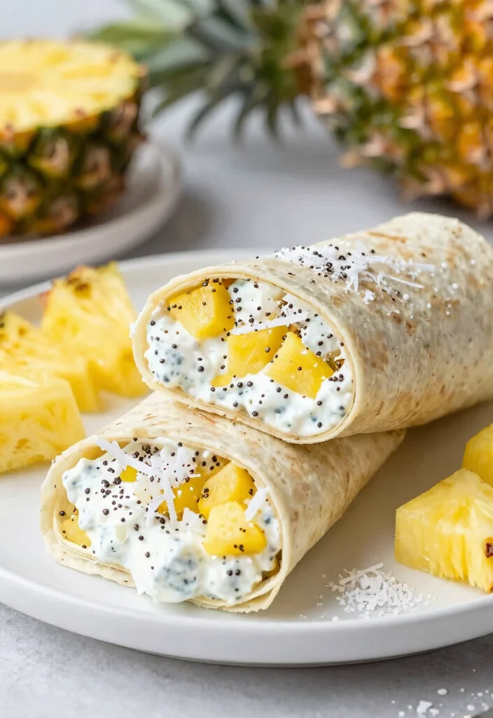 16 Cottage Cheese Wrap Recipes: Quick, Filling, and Healthy - 10. Cottage Cheese and Pineapple Tropical Wrap 1