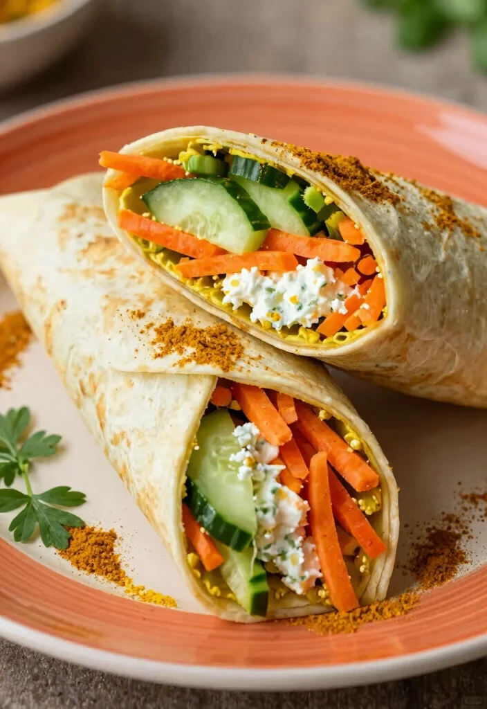 16 Cottage Cheese Wrap Recipes: Quick, Filling, and Healthy - 7. Curried Cottage Cheese Wrap 1
